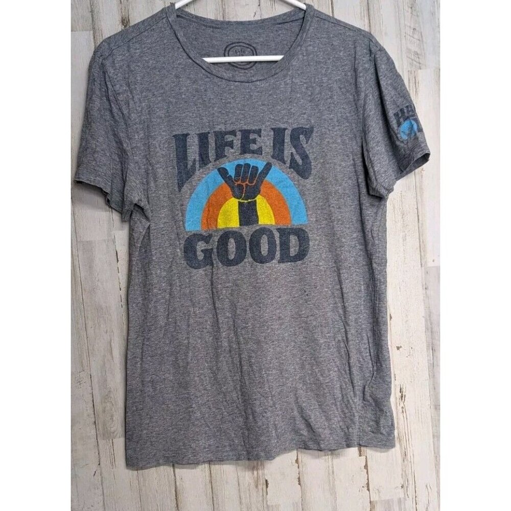 Life Is Good Women's M T-shirt Hang Out Hang Loose Gray